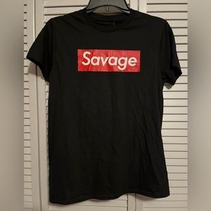 Great Bowery Supply Co. men’s size S black Savage short sleeve shirt NWOT